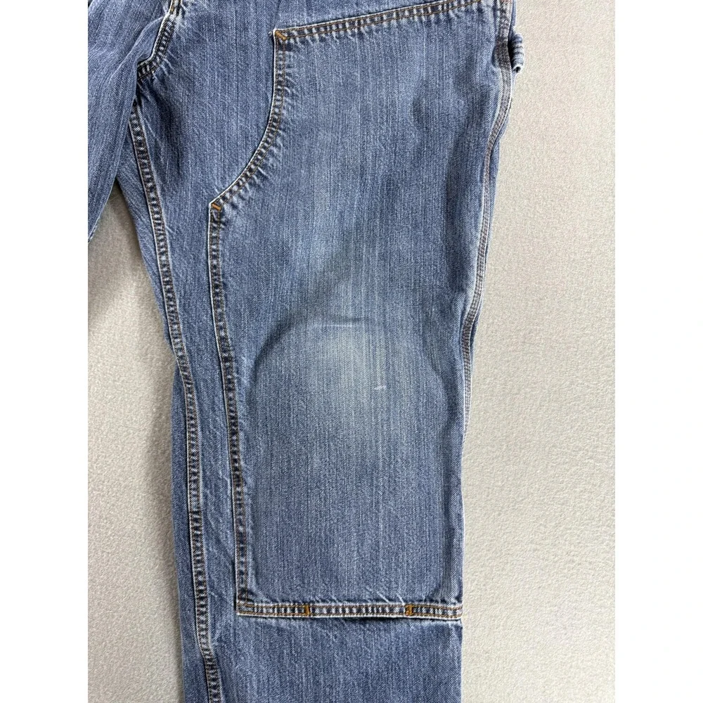 Carhartt Double Knee Jeans Mens 40x30 Medium Wash Blue Work Denim Loose Fit